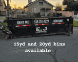 E & J Roll-Off Dumpster bin rentals logo