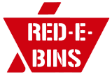 RED-E-BINS MICHIGAN logo
