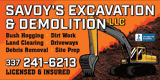Savoy’s Excavation & Demolition llc logo