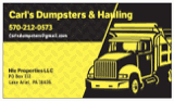 Carl's Dumpsters and Hauling logo
